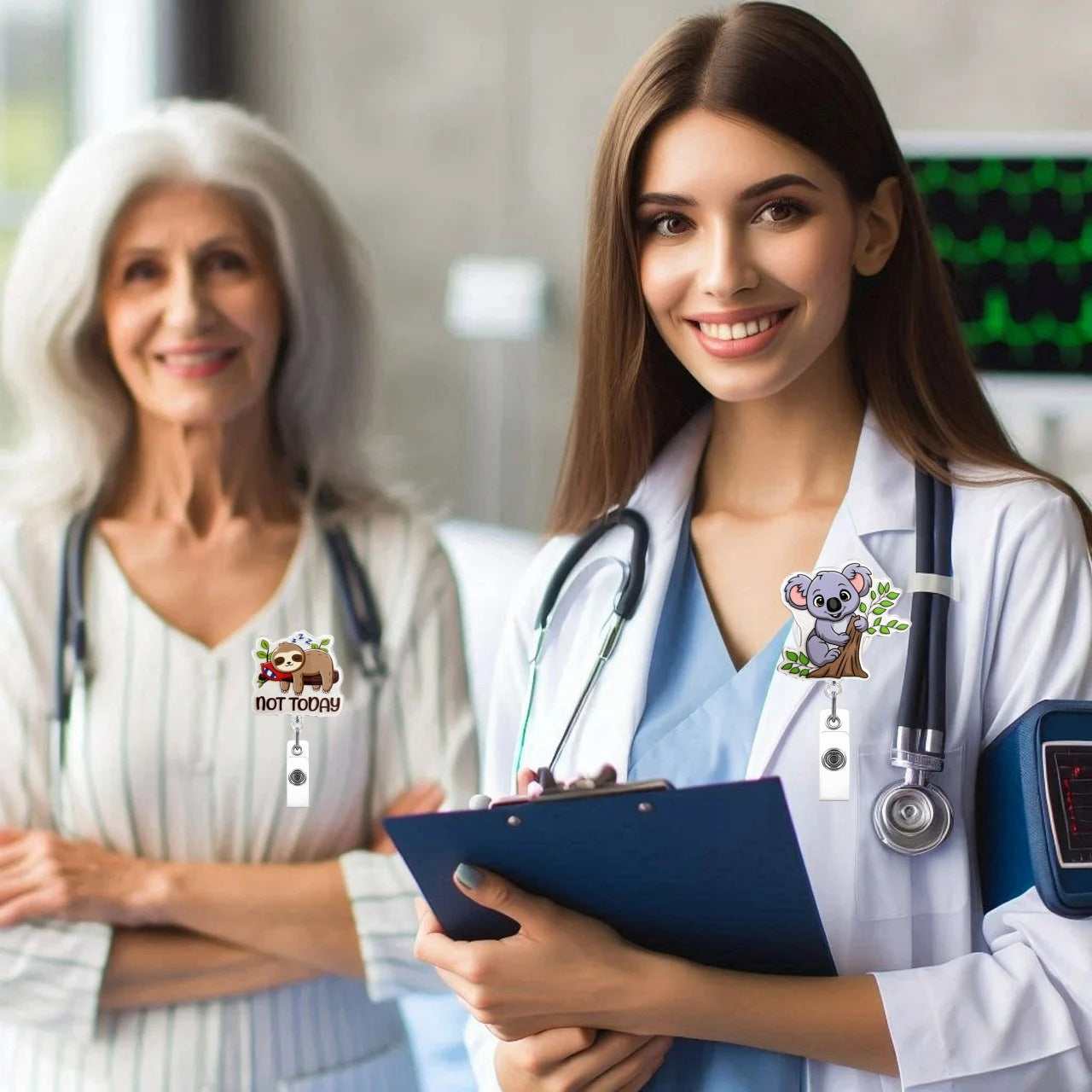 Wholesale Creative Animal Quotes Acrylic DIY Retractable Pull-Down Keychain